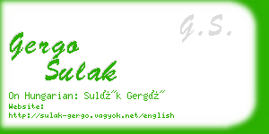 gergo sulak business card